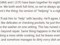 AITA for telling my husband I’m done with his “help” around the house?