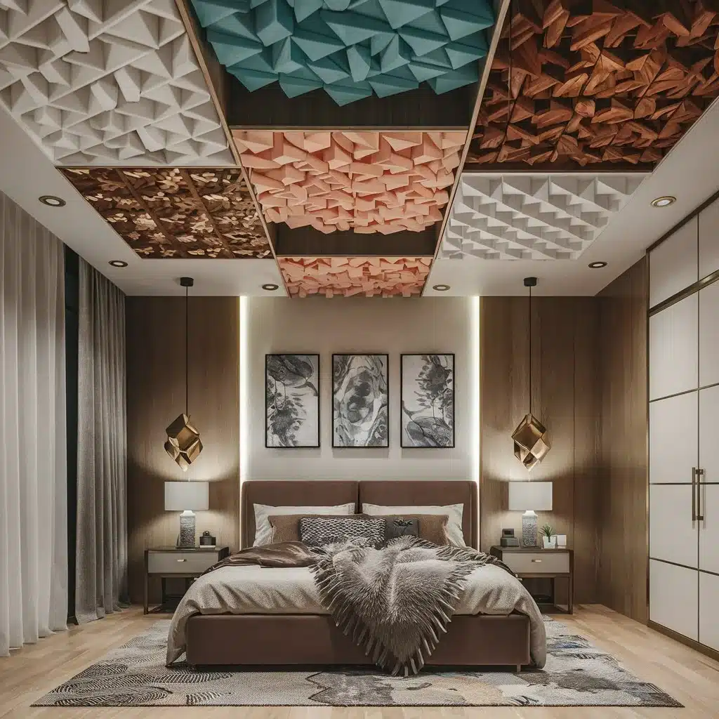 3D Printed Ceiling Panels for bedroom 