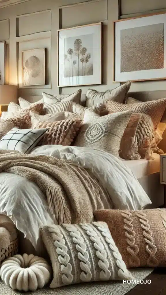 Cozy Throws and Pillows for bedroom