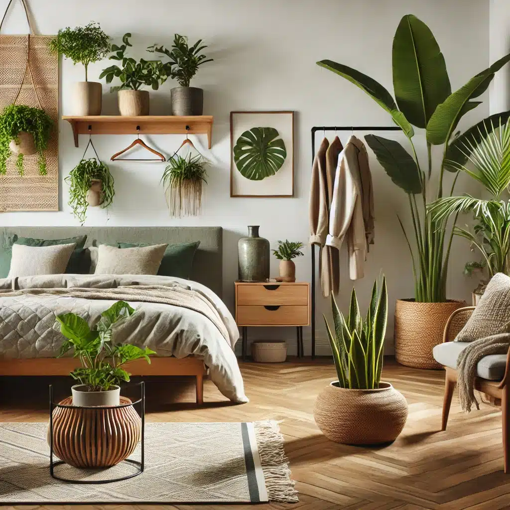 Greenery and Natural Elements for bedroom