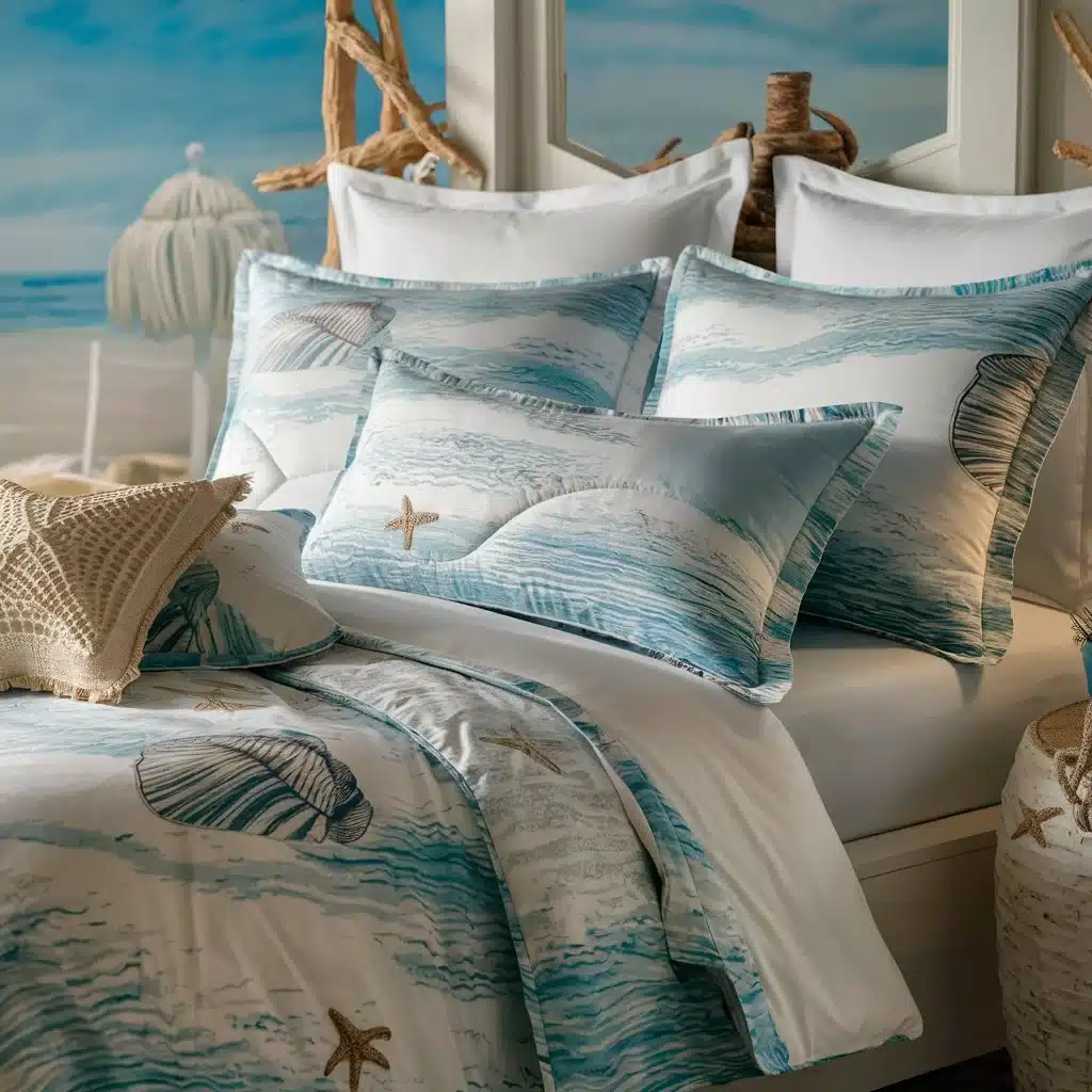 Ocean-Inspired Bedding for bedroom