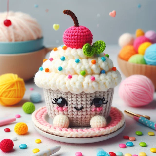 Amigurumi cupcake design