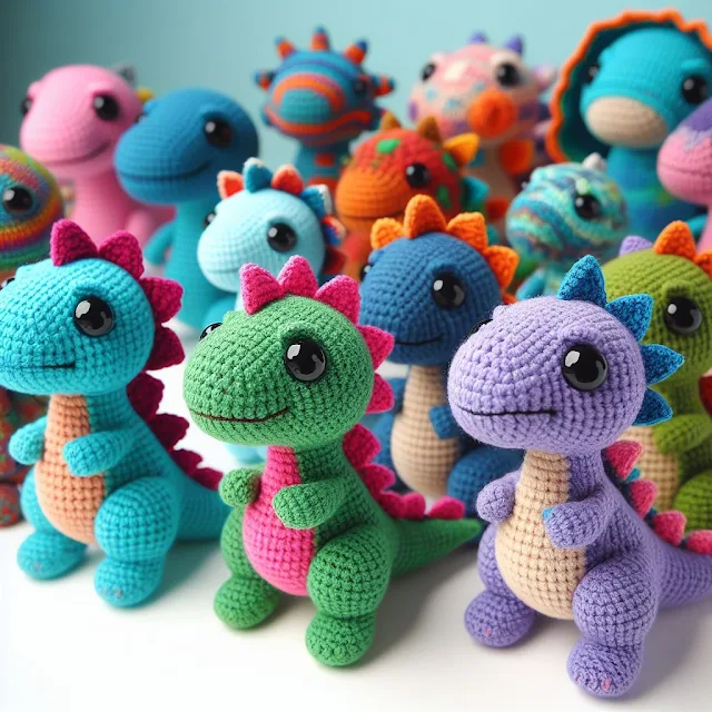 Amigurumi dinosaurs