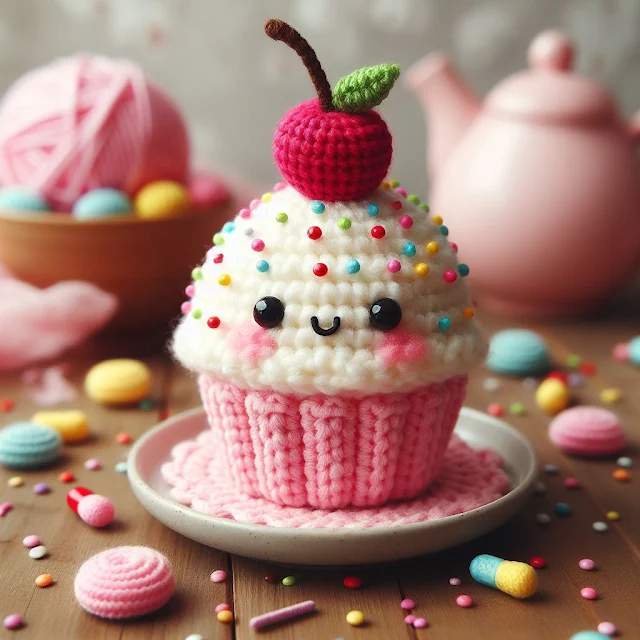 Amigurumi cupcake