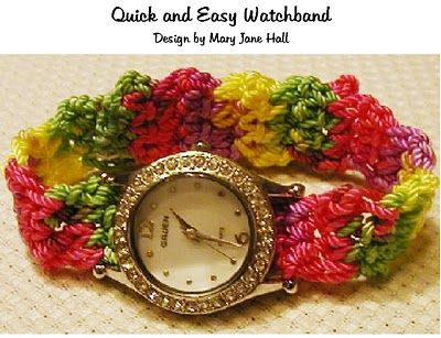 crochet watch bracelet 8