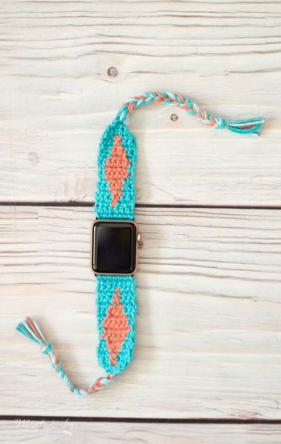 crochet watch bracelet 9