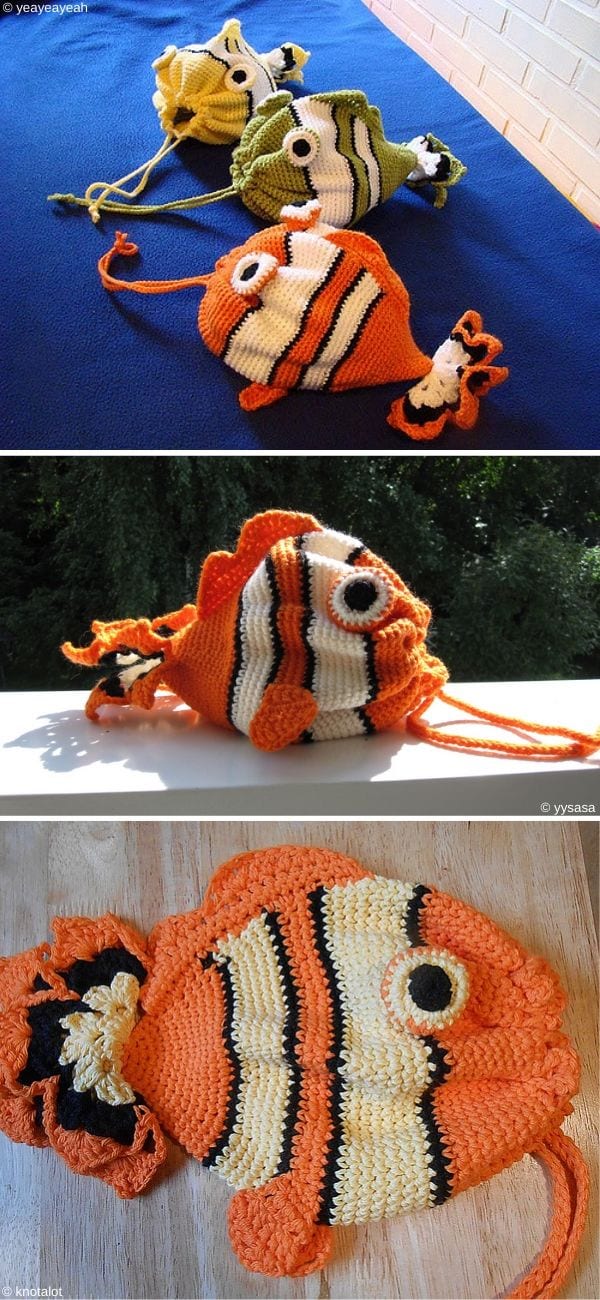 Fish Bag Free Crochet Pattern