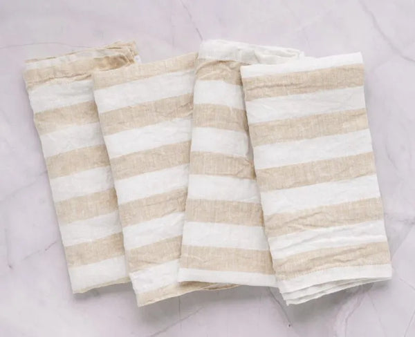 striped napkins