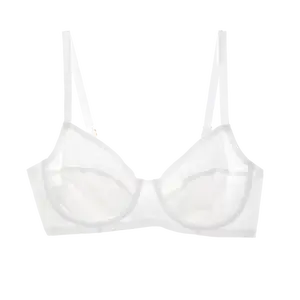 The slightly see-through bra in white 