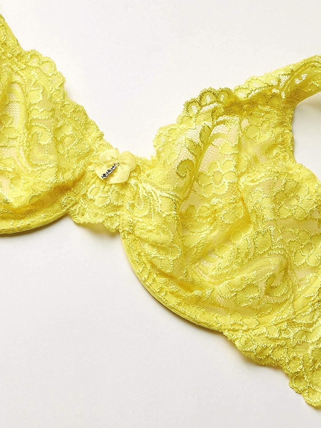 A close up of the lace bra