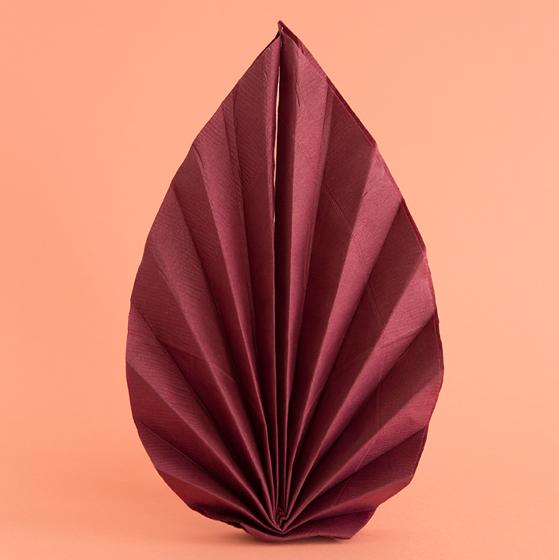 leaf paper napkin, burgundy