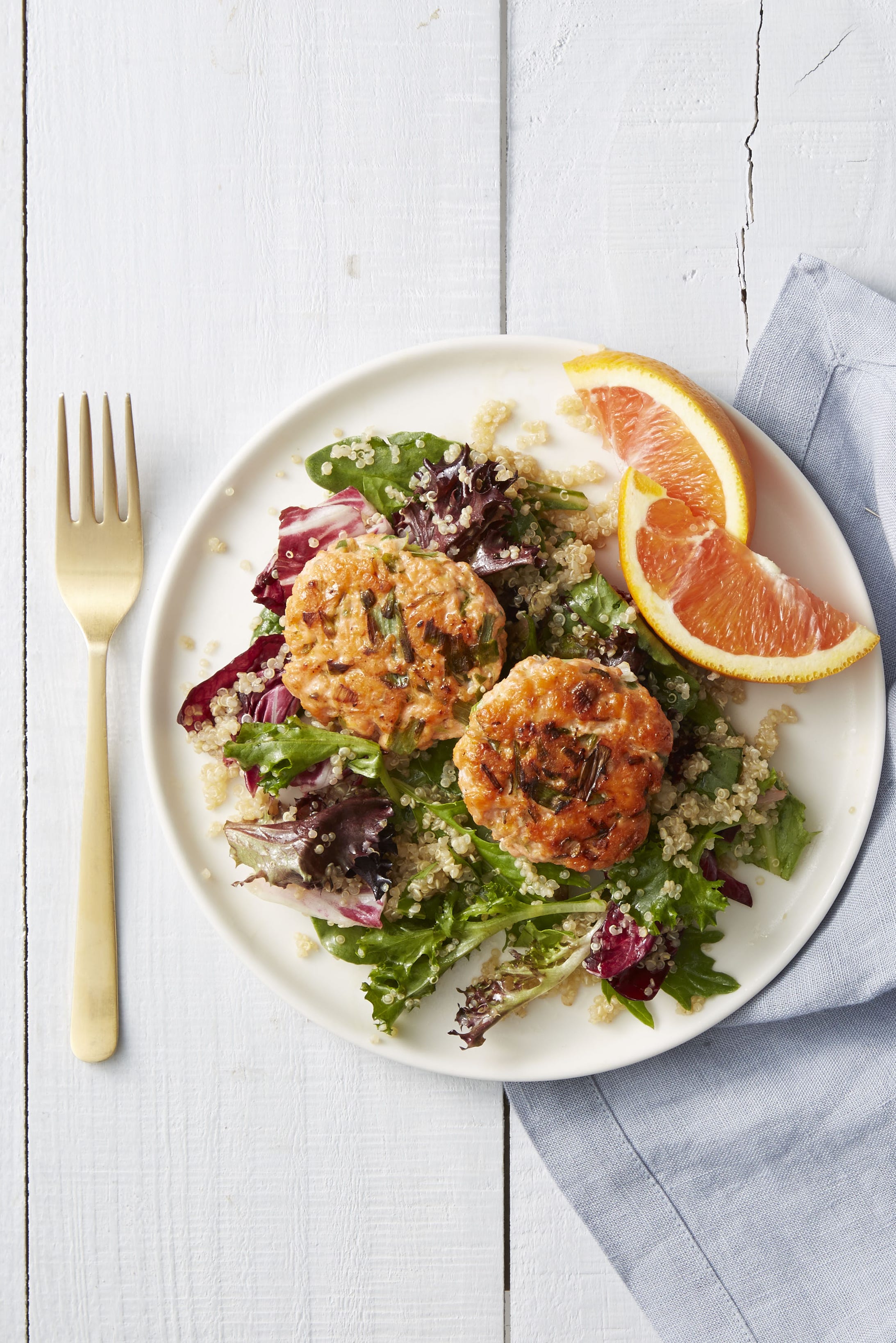 wild salmon cakes with quinoa salad   mother's day dinners