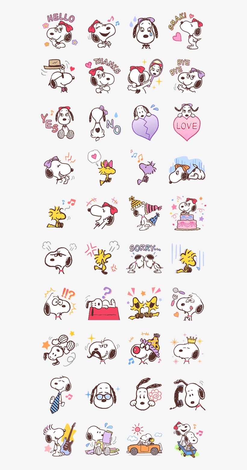 Courage The Cowardly Dog Pictures Courage The Cowardly - Snoopy Japan Line Stickers, transparent png download