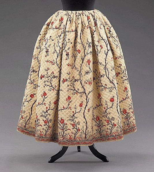 Skirt (Petticoat) Culture: French Medium: cotton Metropolitan Museum of Art