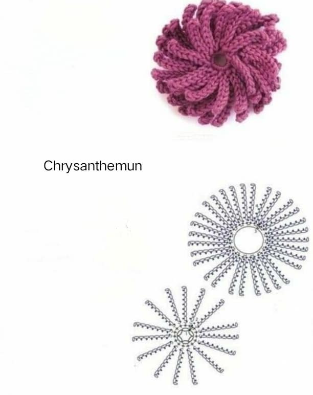 crochet chrysanthemum flowers 7