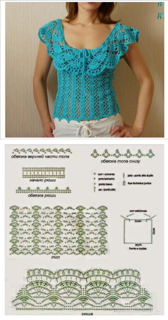 crochet gypsy blouse step by step 5