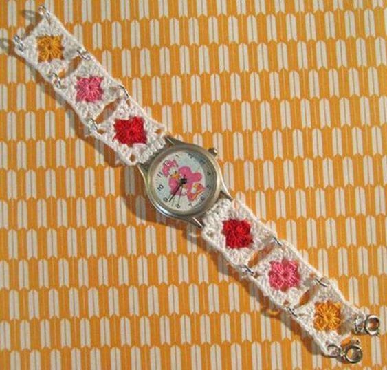 crochet watch bracelet