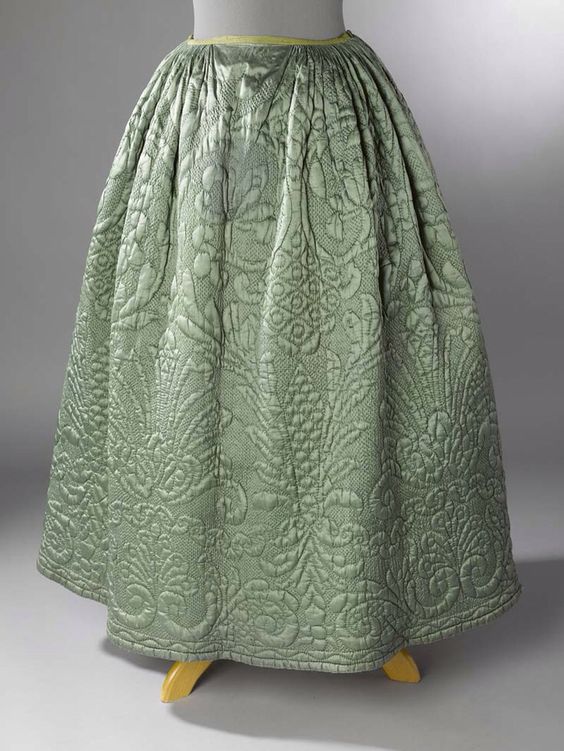 Quilted 18th century petticoat