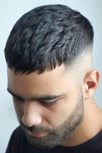 French Crop with Skin Fade Men's Haircut