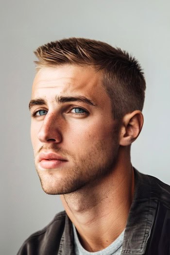 Classic Crew Cut Haircut For Men.