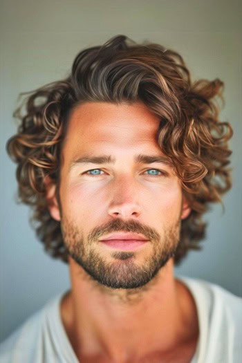 Medium-Length Hairstyle For Men.