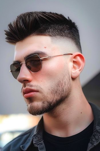Skin Fade Crew Cut Haircut For Men.