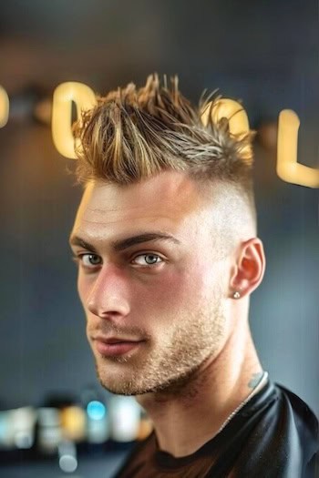 Mohawk Crew Cut Haircut For Men.