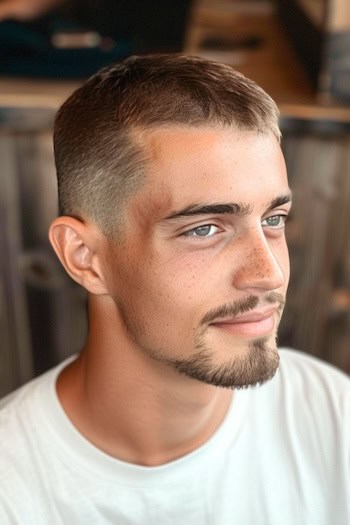 Military Crew Cut Haircut For Men.