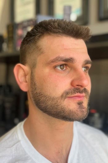 Short Brush Up with Taper Men's Haircut
