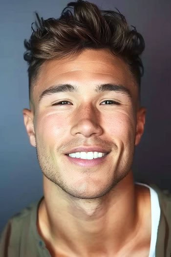 Crew Cut with Textured Quiff Haircut For Men.