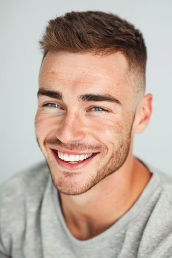 Classic Tapered Crew Cut Haircut For Men.