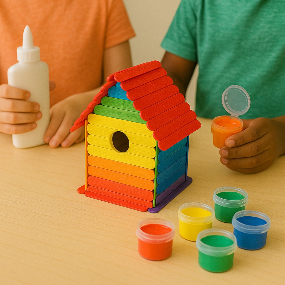 Popsicle Stick Birdhouse (Mini Version)