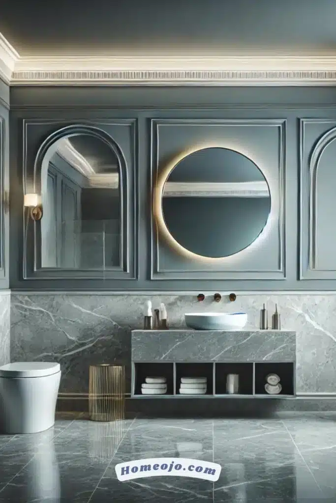 Misty gray-blues for bathroom