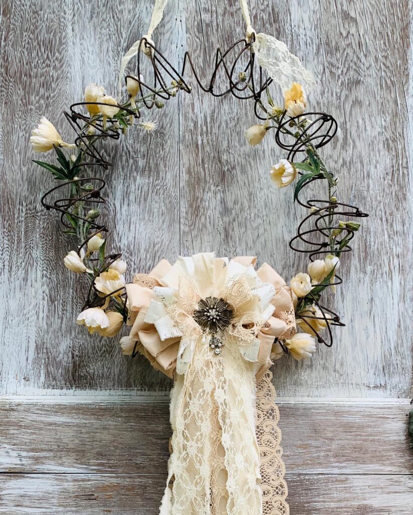 Rustic Chic Bed Spring Wreath