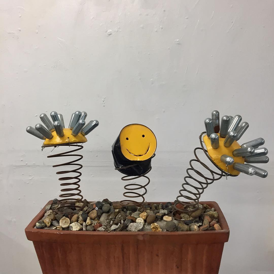 Smiley Face Bedspring Craft