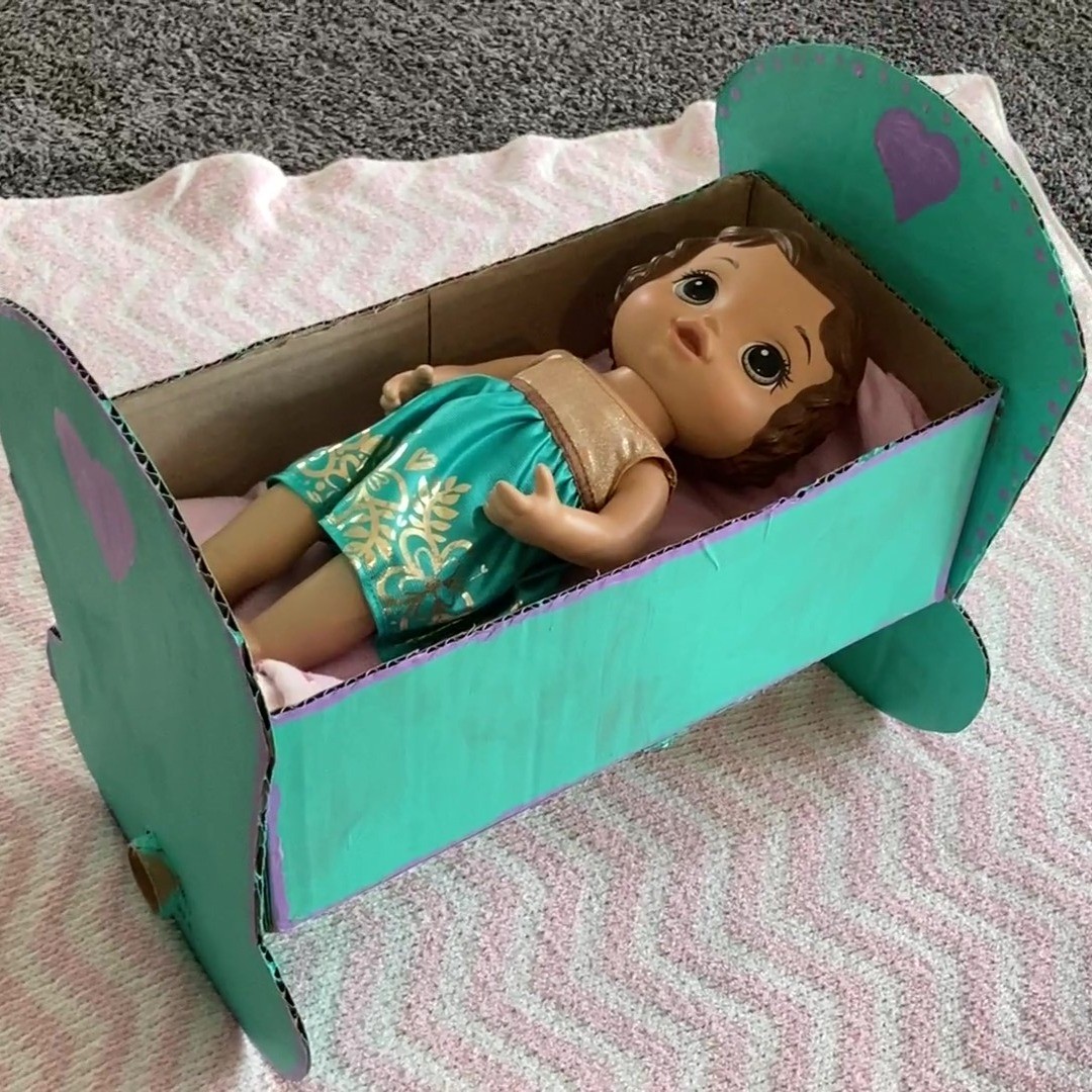 Cardboard Doll Cradle