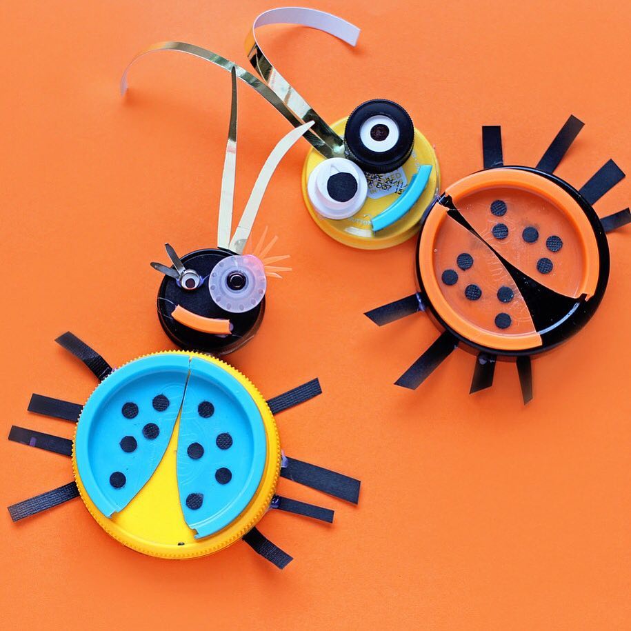 Bottle Lid Bug Craft