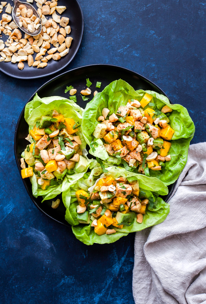 Mango Chicken Lettuce Wraps