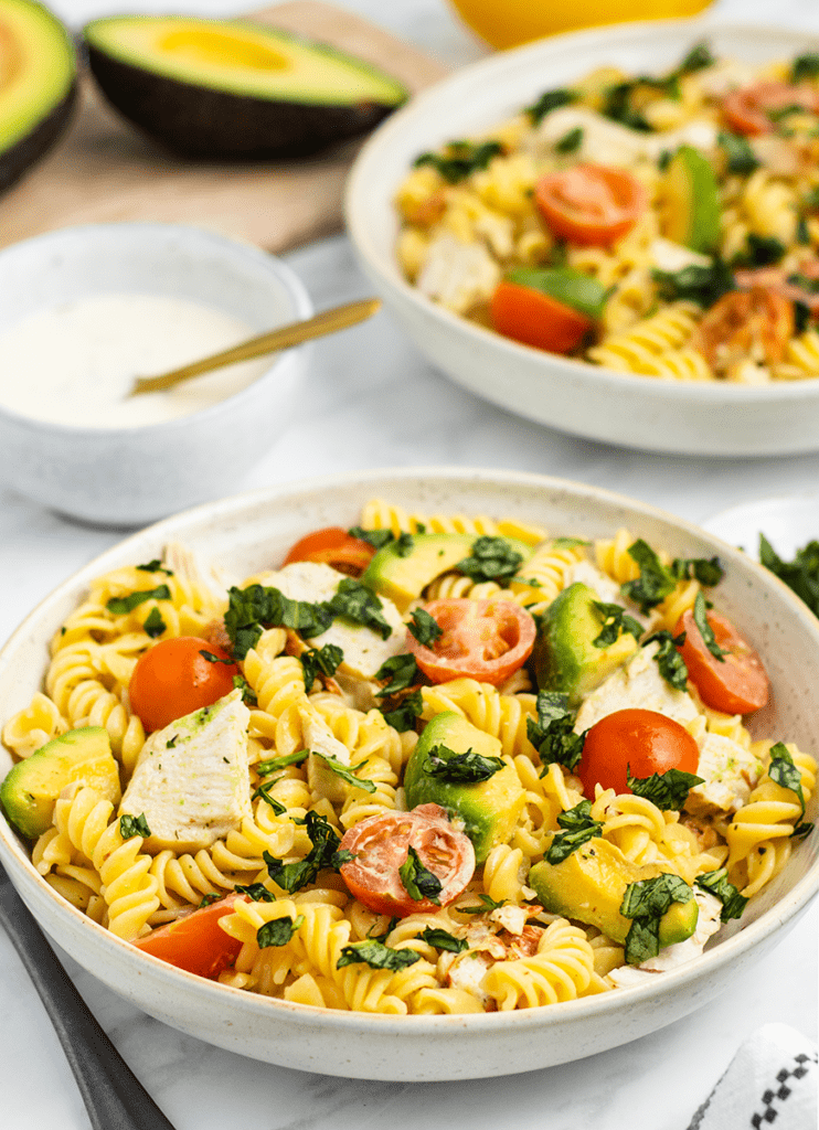 Chicken Avocado Pasta Salad