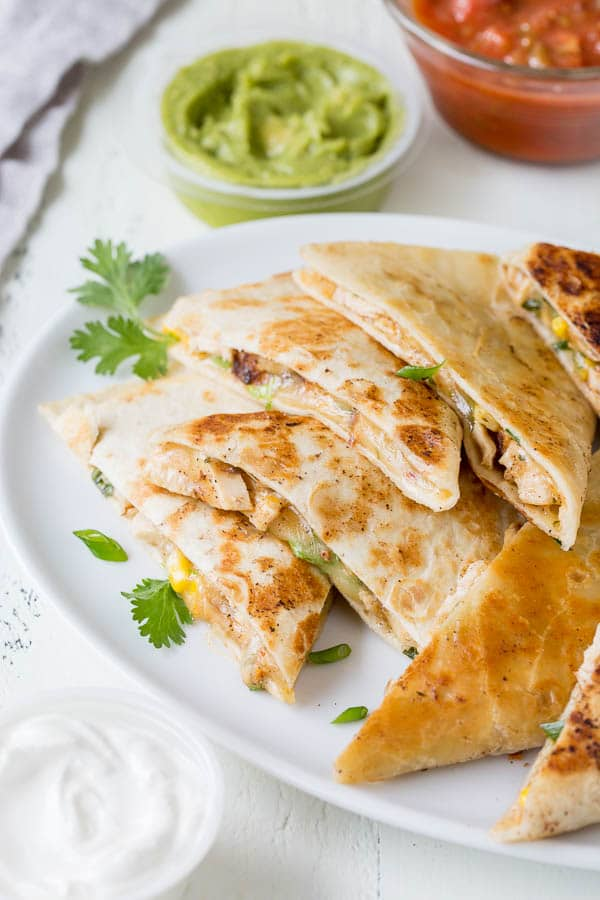 Chicken and Cheese Quesadillas