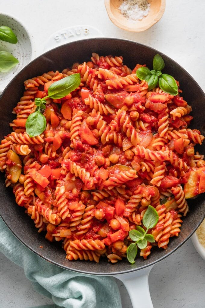 Veggie-Packed Pasta with Marinara