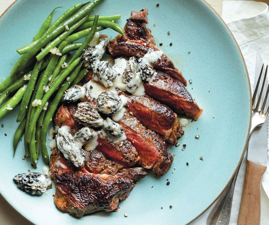 Grilled Steak with Morel Mushroom Sauce
