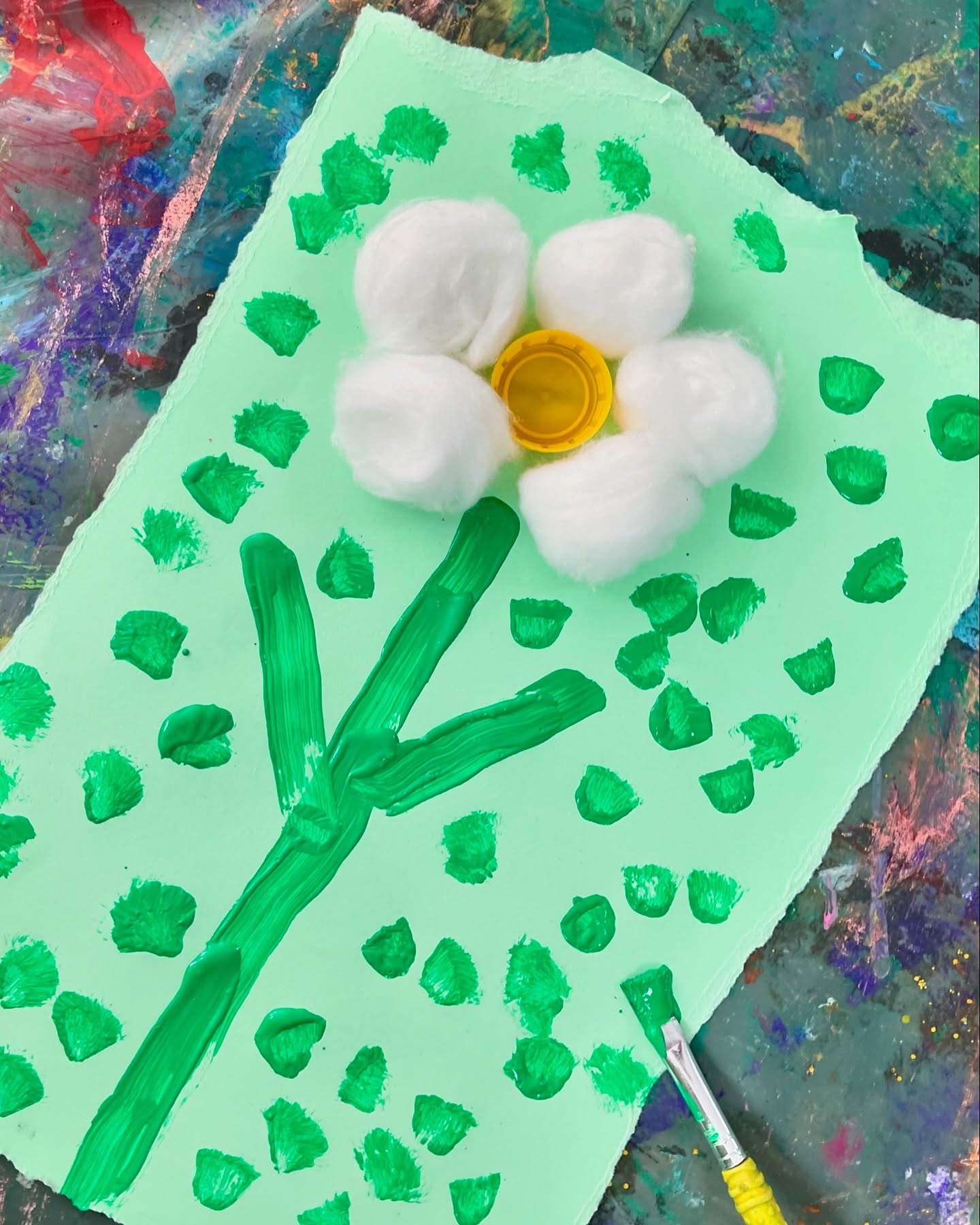 Cotton Balls Daisies