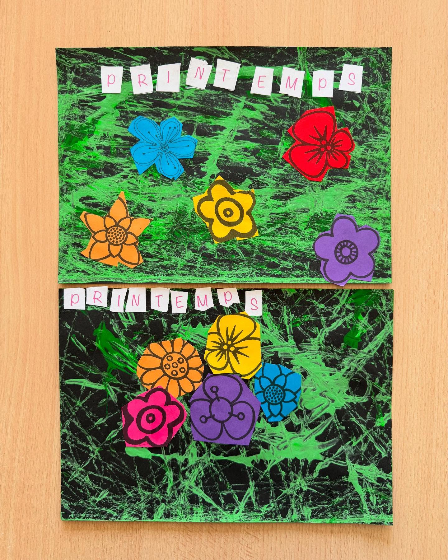 Painted Marble Flower Craft