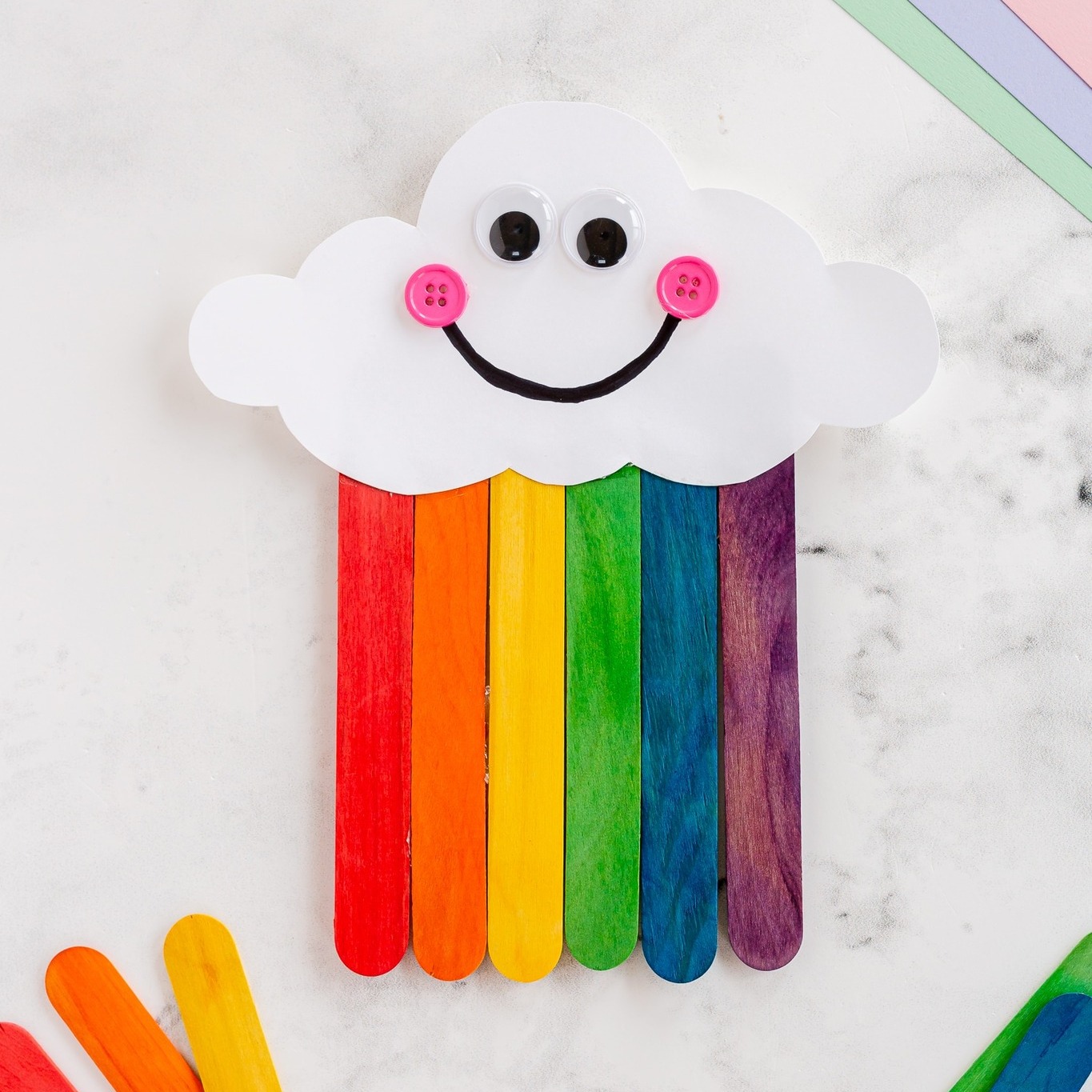 Rainbow Popsicle Sticks Craft