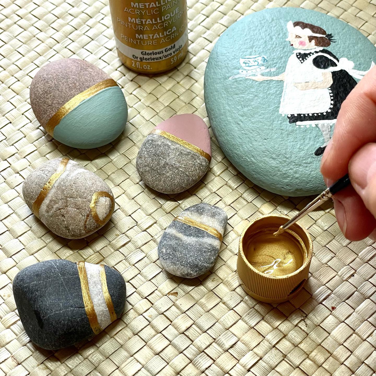 Stone Painting Summer Craft