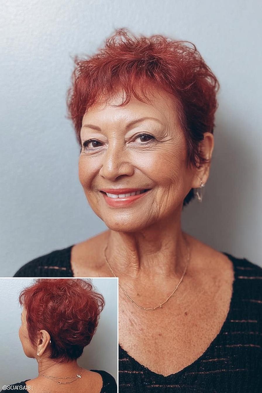 Bold Red Pixie Vibes