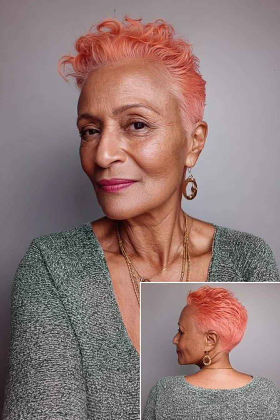 Salmon Pink Curls Vibrance