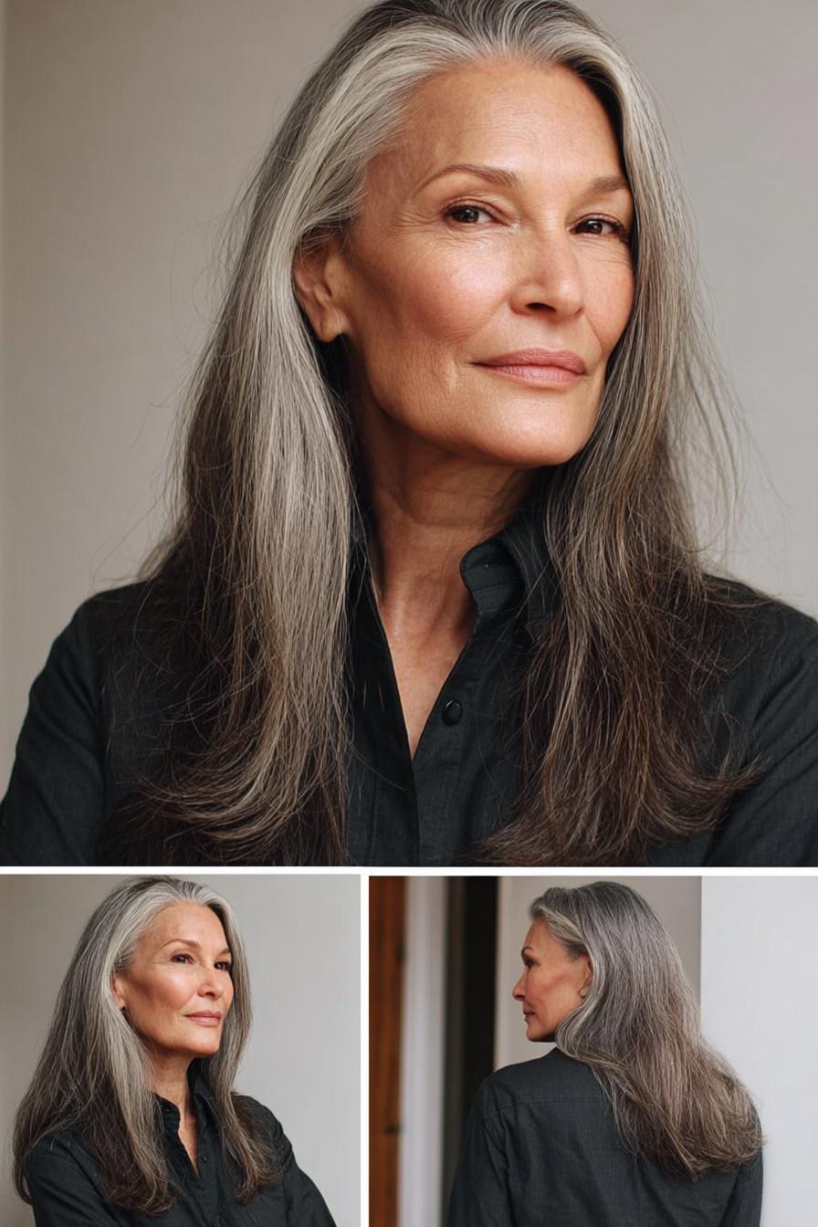 Silver Tresses Elegantly Flow