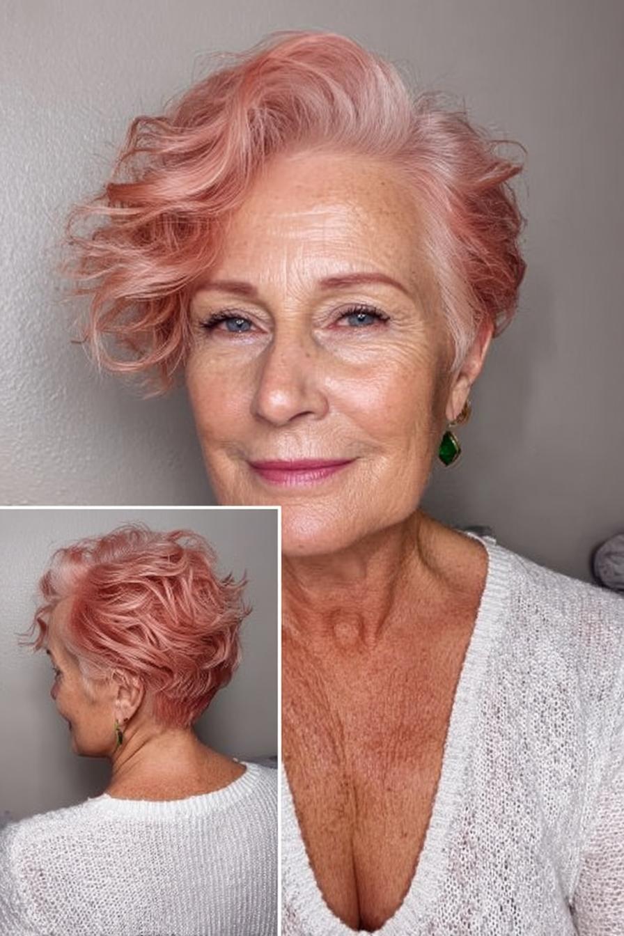 Textured Waves Pink Glow